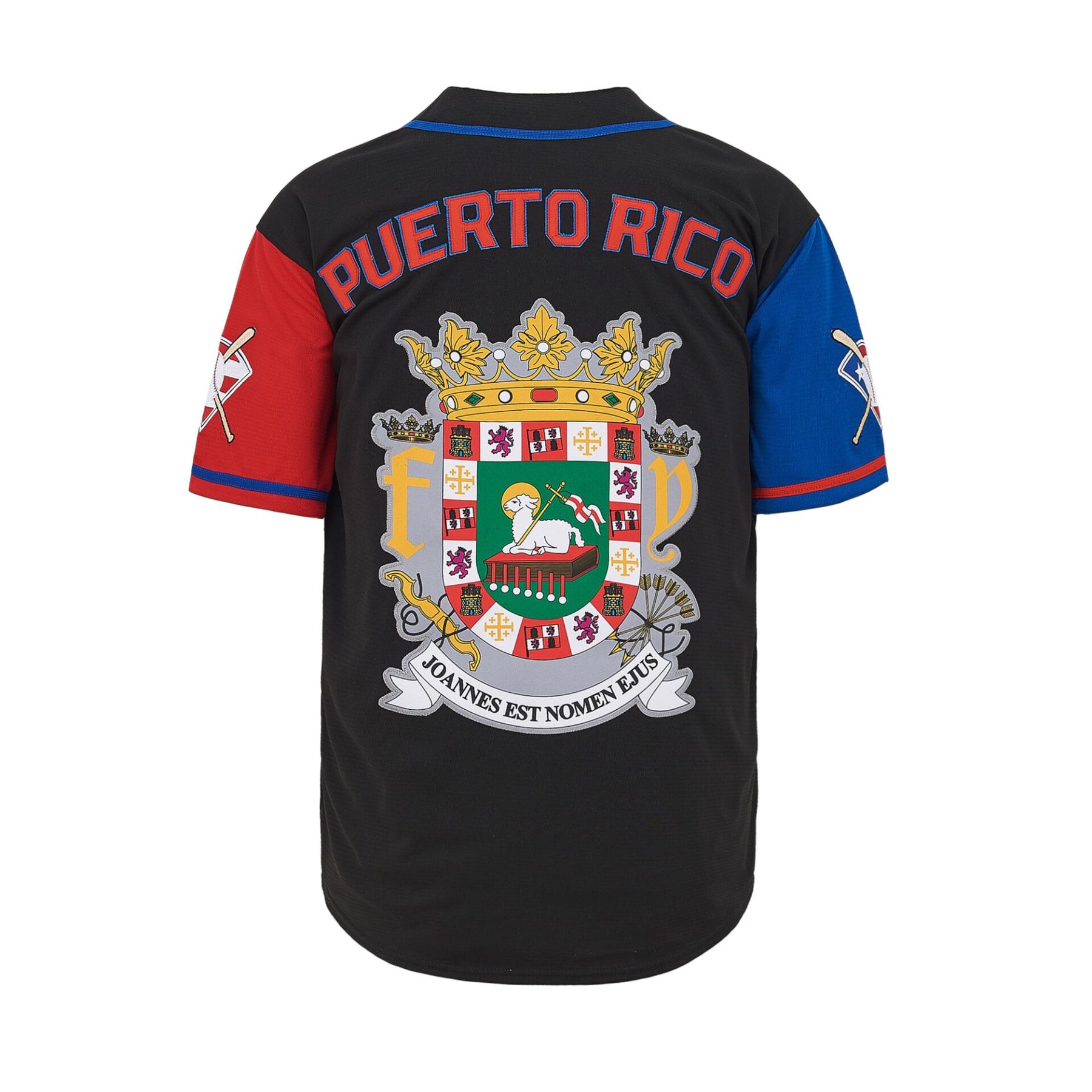 Men's Puerto Rico Jersey Button Down Baseball Jersey