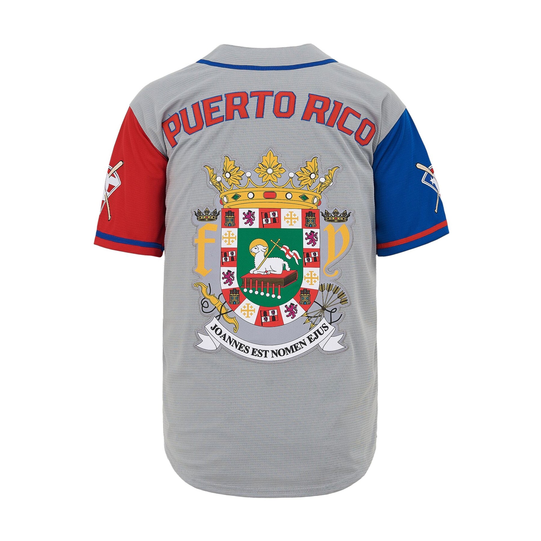 Men's Puerto Rico Jersey Button Down Baseball Jersey