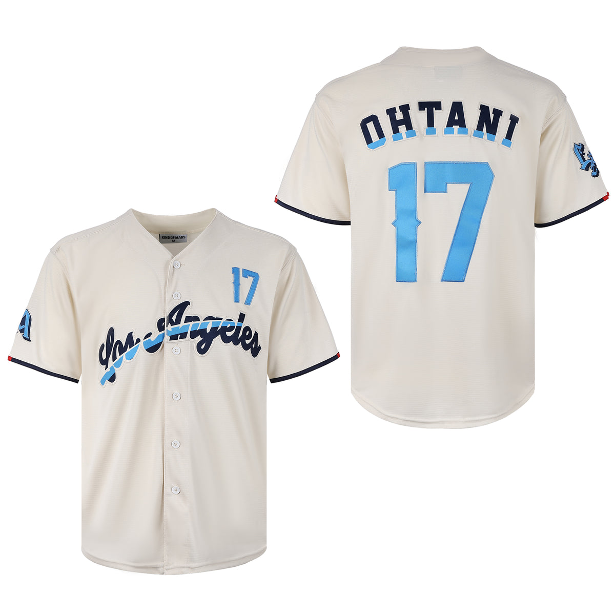 Men's Ohtani #17 Vintage Cream Hip Hop Shirts Baseball Jersey