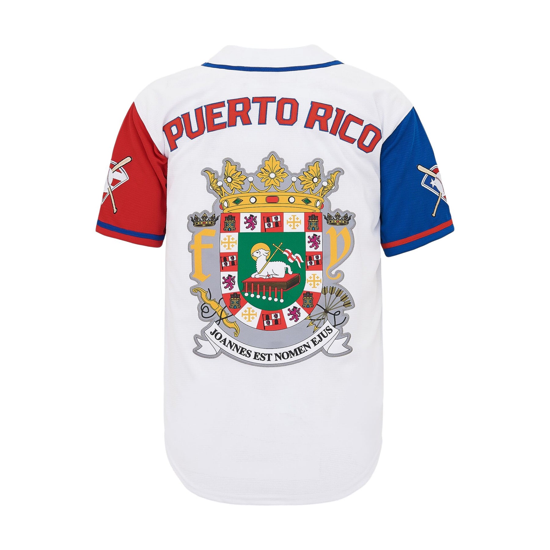 Men's Puerto Rico Jersey Button Down Baseball Jersey