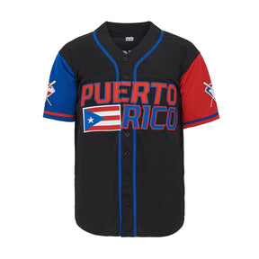 Men's Puerto Rico Jersey Button Down Baseball Jersey