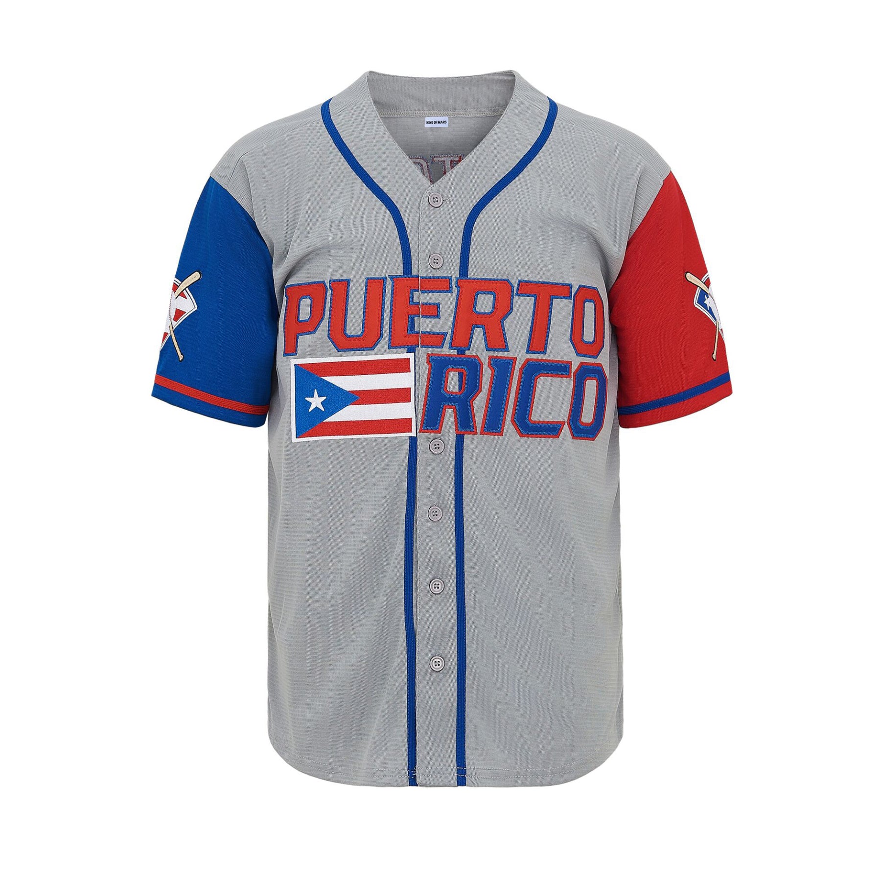 Men's Puerto Rico Jersey Button Down Baseball Jersey