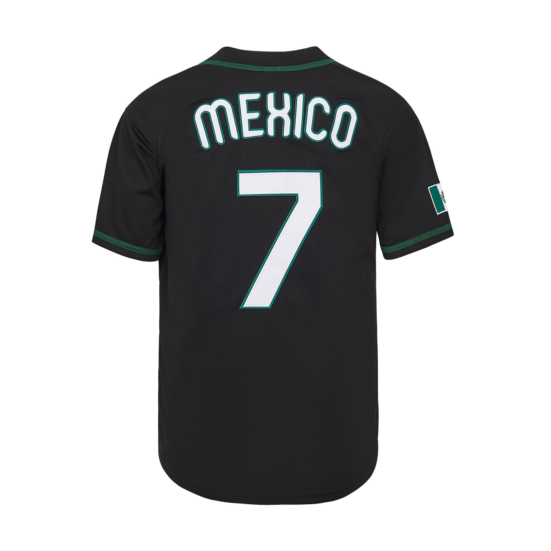 Mexico #34 #7 Button Down Baseball Jersey