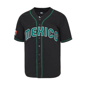 Mexico #34 #7 Button Down Baseball Jersey